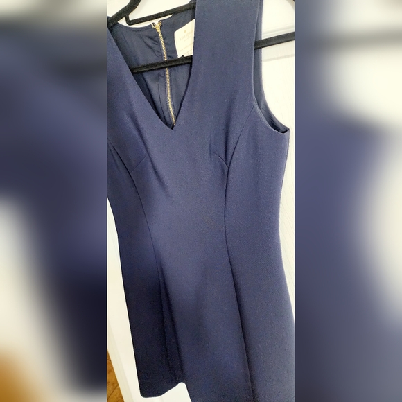 KATE SPADE SIZE 10 DRESS DARK BLUE MIDI - Picture 3 of 10